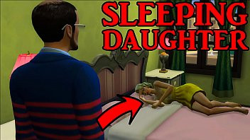 Play Dad Fucking Sleeping Daughter After He Prepared Dinner For Her And Caught Her Masturbating